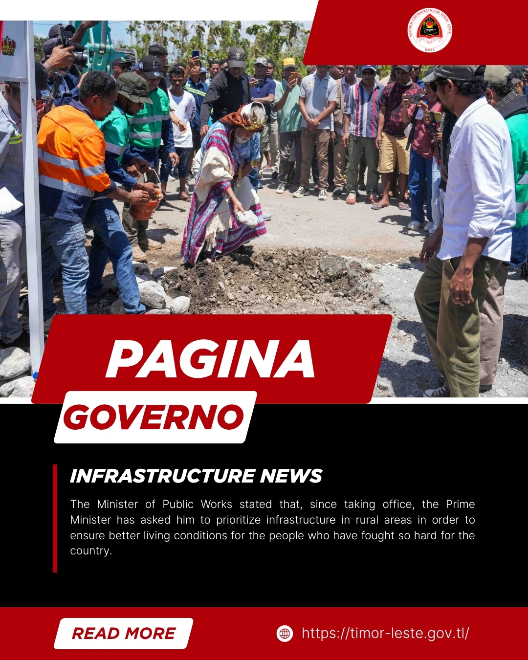 GOVERNU KONTINUA REFORSA INFRAESTRUTURAS RURAIS HO REABILITASAUN BA ESTRADA LUAK-BETANU IHA MANUFAHI