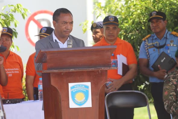 DG-SEI SAI ORADOR BA IHA SEREMONIA KAMPAÑA LORON 16 ATIVISMU KONTRA VIOLENSIA HASORU FETO NO LABARIK-FETO IHA KOMANDU JERAL PNTL.