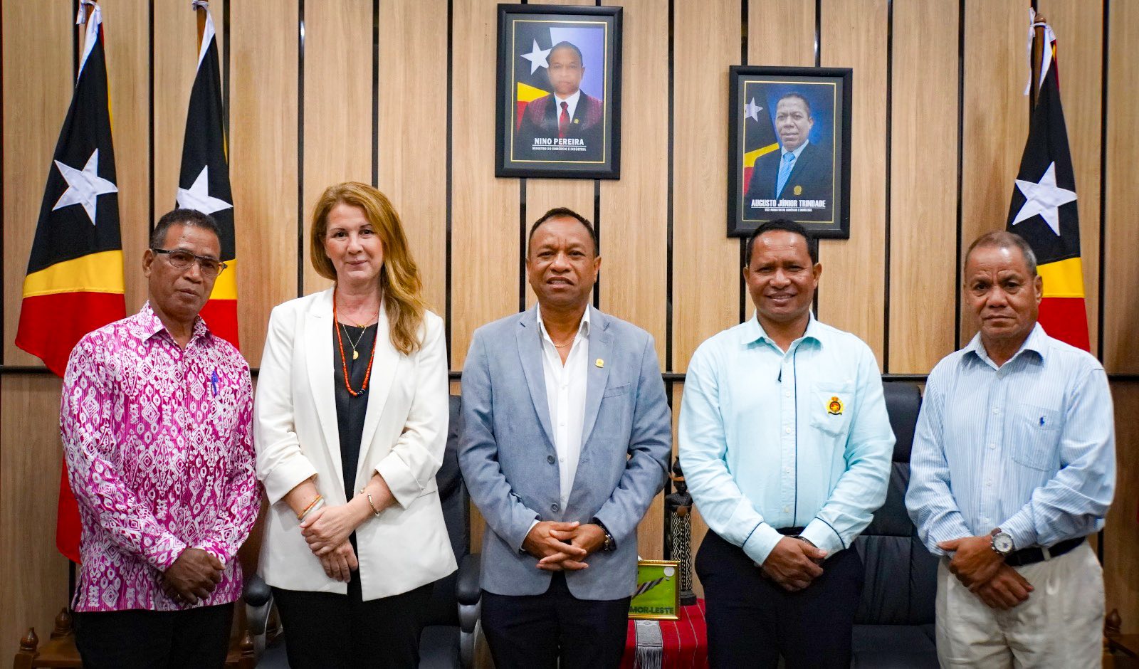 Ministru Komérsiu no Indústria, Sr. Nino Pereira, hala’o reuniaun ho Deputy Resident Representative United Nations Development Programme (UNDP), Sra. Adeline Carrier.