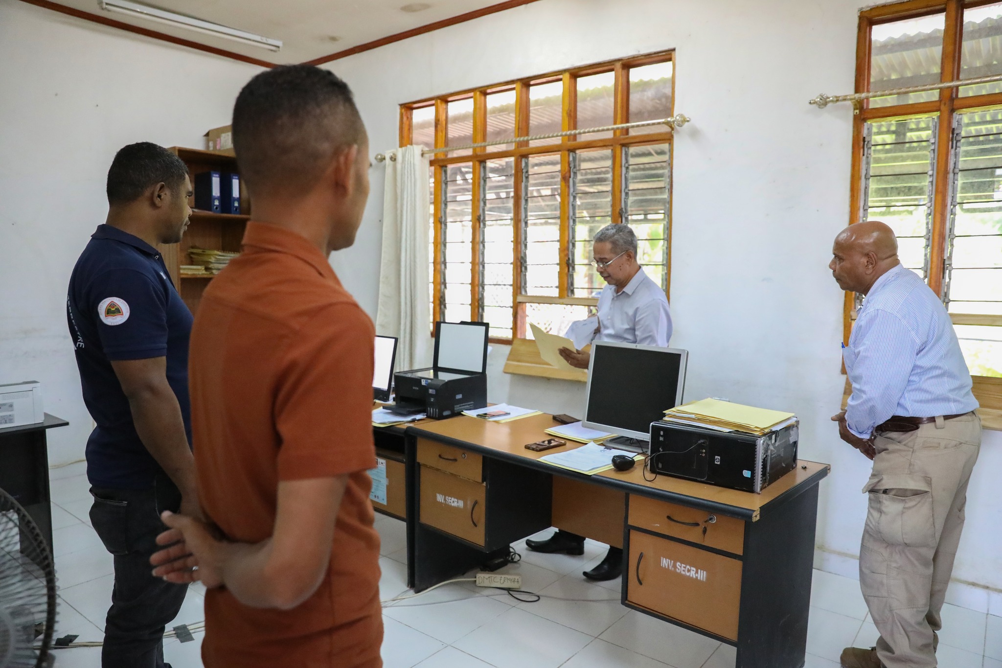 MINISTRU MANETELU VIZITA DMTC IHA ERMERA.