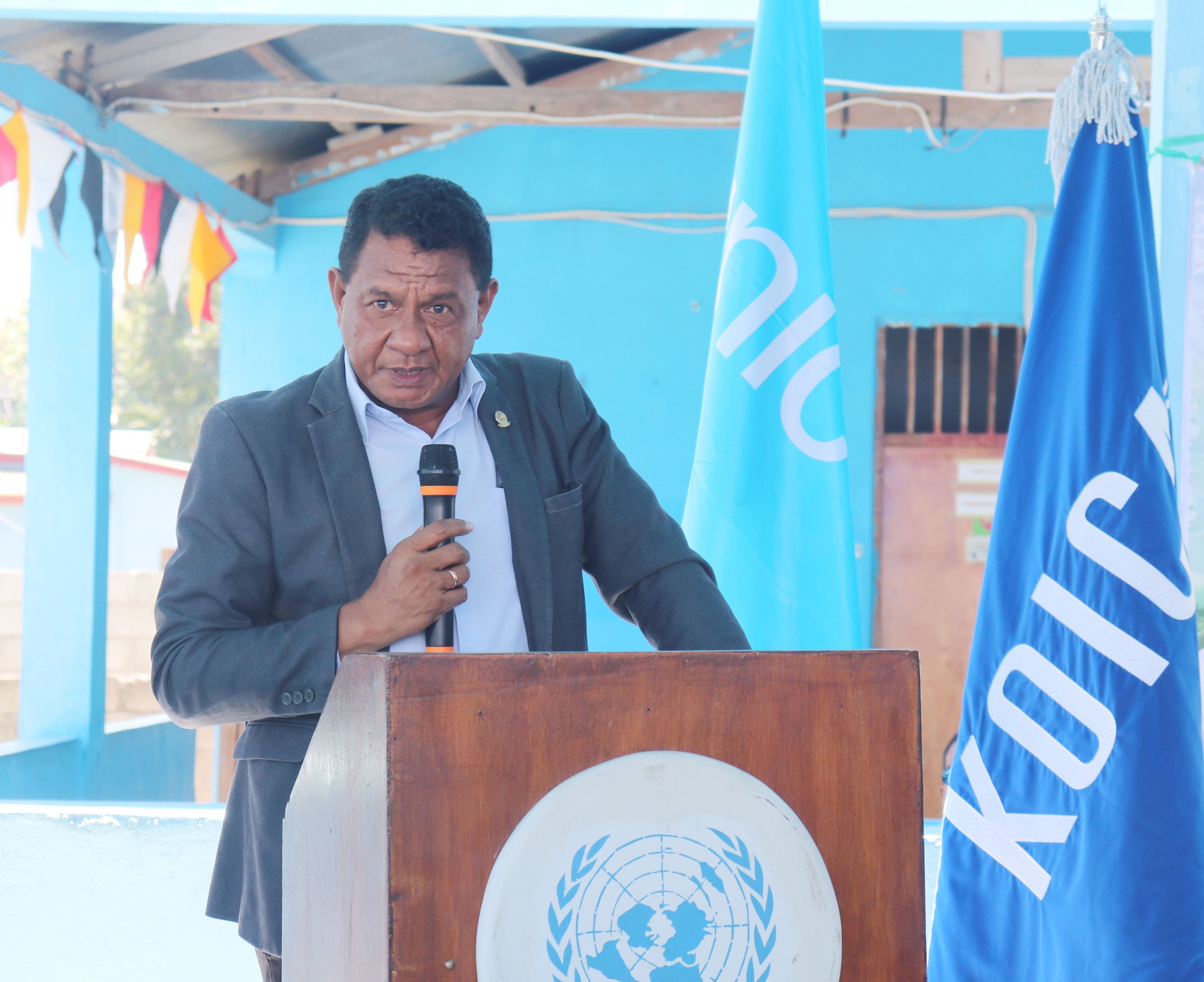 Hera, 23 Outubru 2025: Sekretáriu Estadu Asuntu Toponímia no Organizasaun Urbana (SEATOU), Germano Santa Brites Dias representa Ministru Administrasaun Estátal (MAE), Tomás do Rosário Cabral, formálmente lansa no deklara ofic