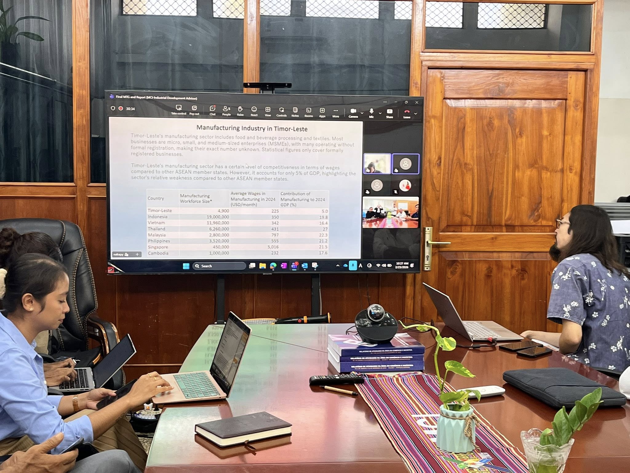 Ministériu Komérsiu no Indústria (MCI) hala’o enkontru virtual ho Japan International Cooperation Agency (JICA) hodi diskute finalizasaun ba Draft Manufacturing Action Plan (Planu Asaun Manufatureira), Segunda-Feira 24/02/26,