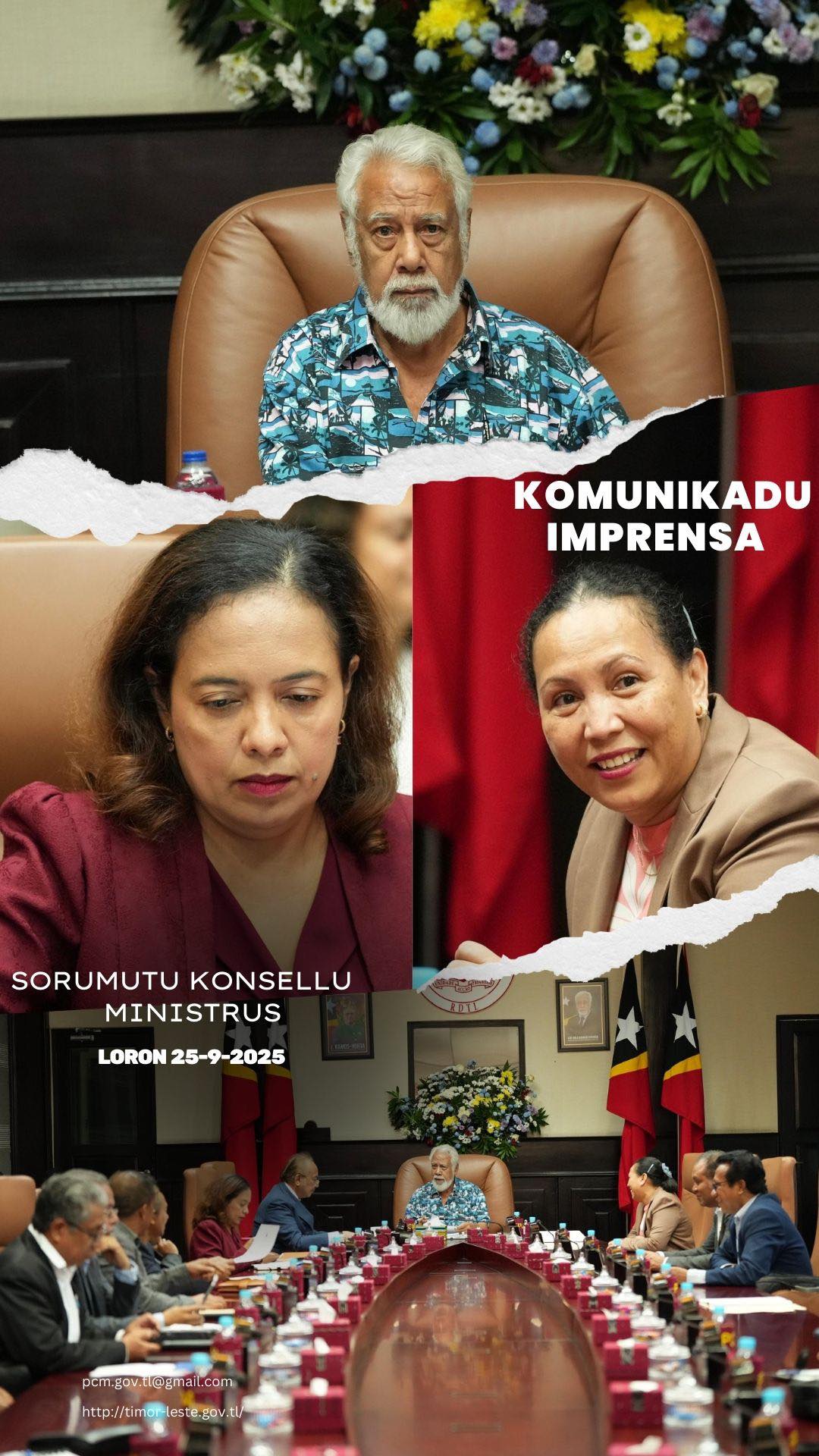 Komunikadu Imprensa | SORUMUTU KONSELLU MINISTRUS LORON 25 FULAN-SETEMBRU TINAN 2025