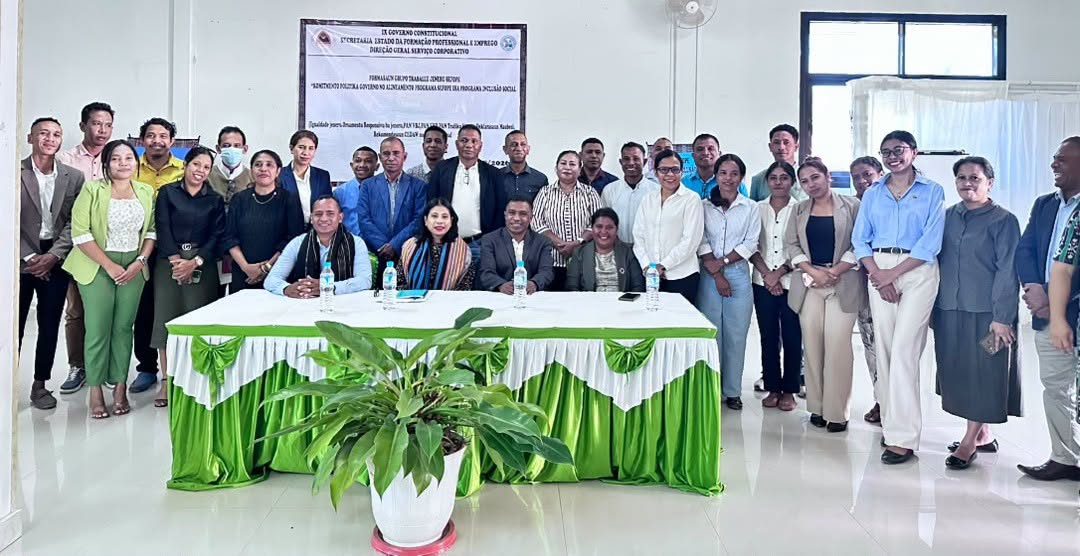 𝐀𝐢𝐥𝐞𝐮, 21 Agostu 2026, Sekretaria Estadu ba Formasaun Profissionál no Empregu,liu hosi  Diresaun Jerál Servisu Koorporativus hala’o Formasaun konabá Igualidade Jéneru iha Timor-Leste. Formasaun refere abertura hosi  Diretór J