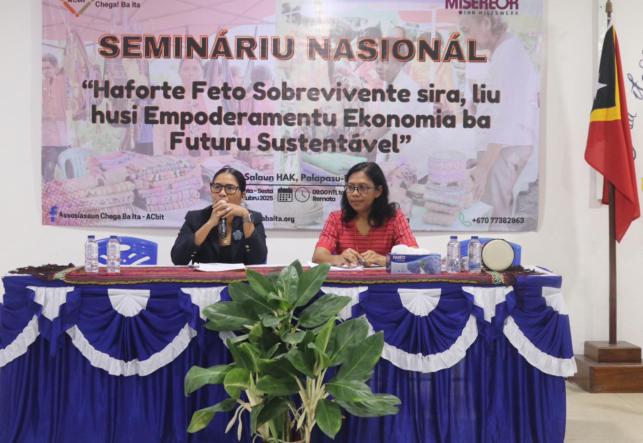 SEI HATO’O MENSAJEN NO ABERTURA BA SEMINÁRIU NASIONÁL HAFORSA FETO SOBREVIVENTE SIRA LIU HOSI EMPODERA EKONOMIA BA FUTURu NE’EBÉ SUSTENTAVEL